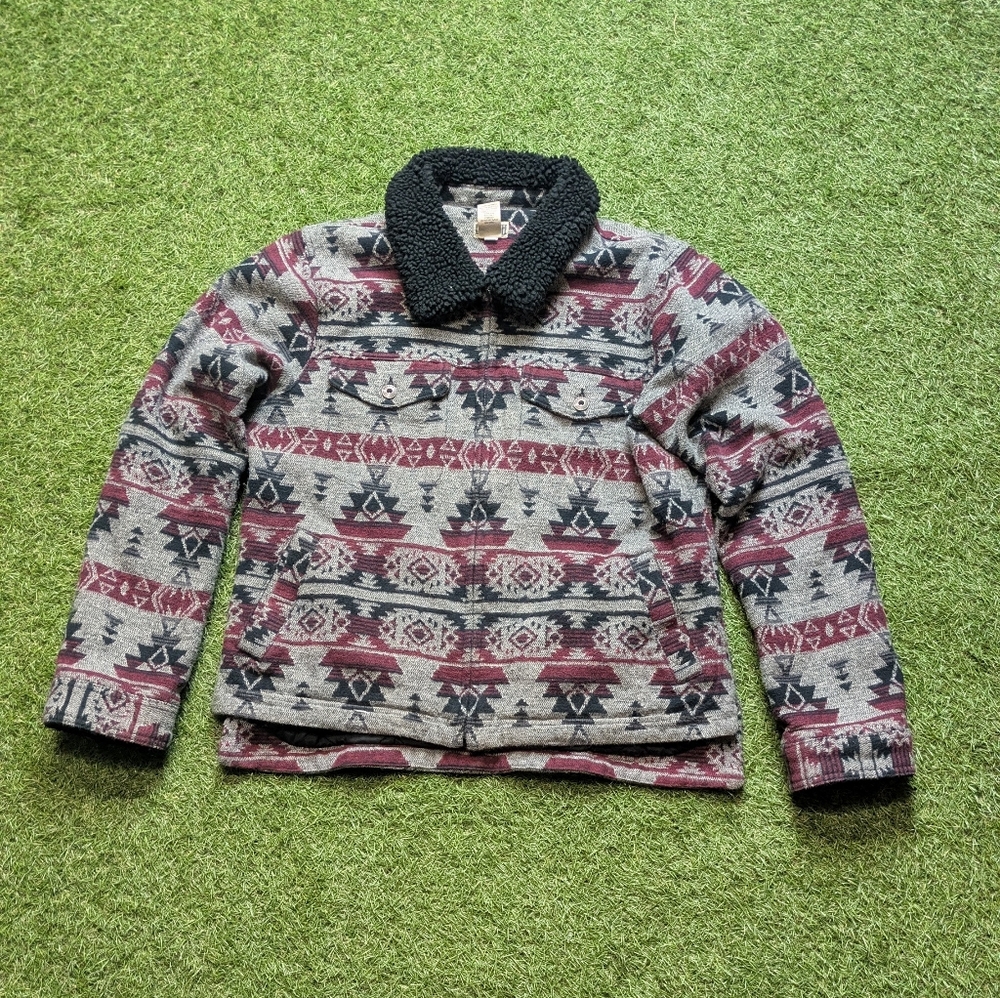 Duluth Trading Co Aztec Jacket with Black Trim